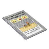 Funny Workplace Safety Spaß Notebook Notizblock (Rechte Seite)