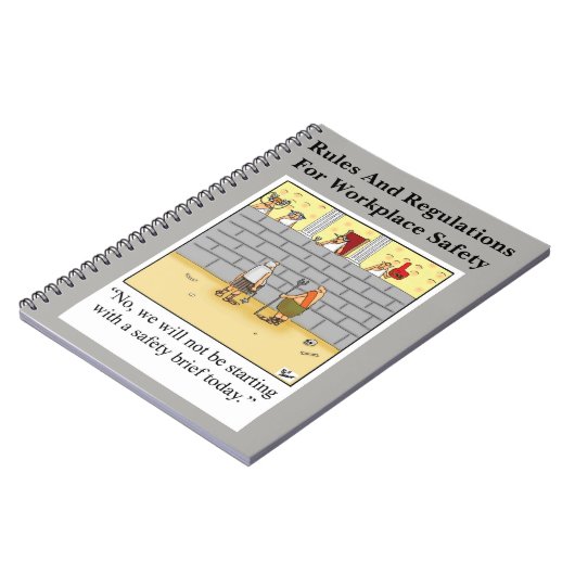 Funny Workplace Safety Spaß Notebook Notizblock (Linke Seite)