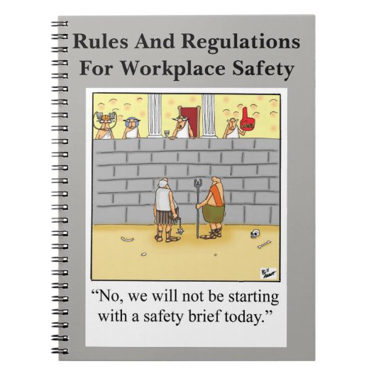 Funny Workplace Safety Spaß Notebook Notizblock (Vorderseite)