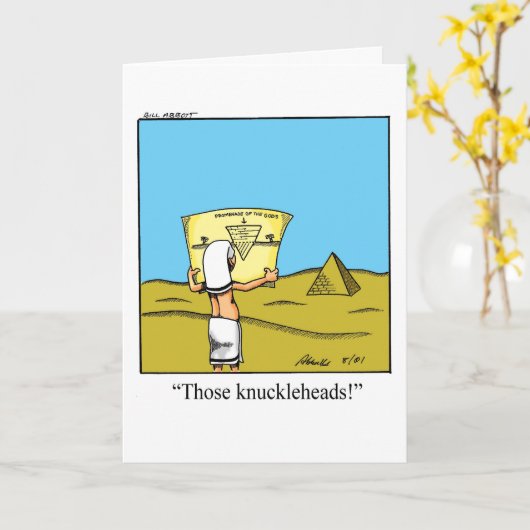 Funny Workplace Spaß Grußkarte Karte (Gelbe Blume)