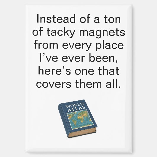 Funny World Atlas Travel Refrigerator Magnet (Vorderseite)