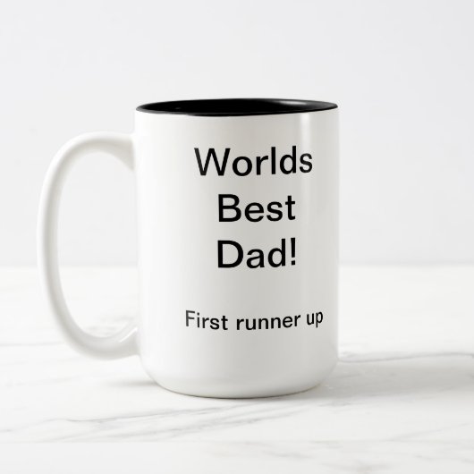 Funny "World's Best Vater" Tasse | 2-Tone Schwarz (Links)