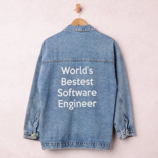 Funny Worlds Bester Software Engineer Coder Sweat Jeansjacke (Hangar)
