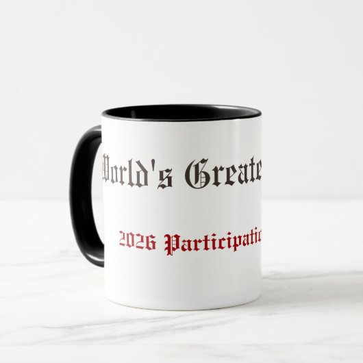 Funny World's Greatest Father Participation Award  Tasse (Vorderseite Links)