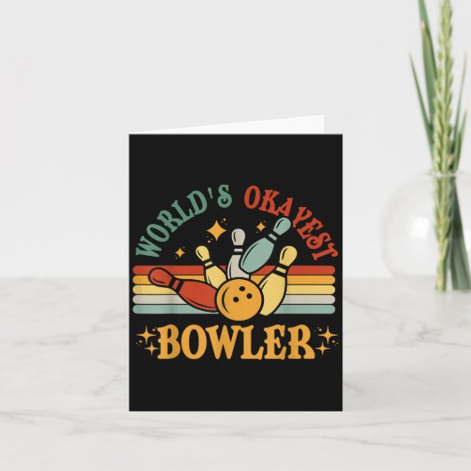 Funny Worlds Tokest Bowler Bowling Team Männer Fra Karte (Vorderseite)