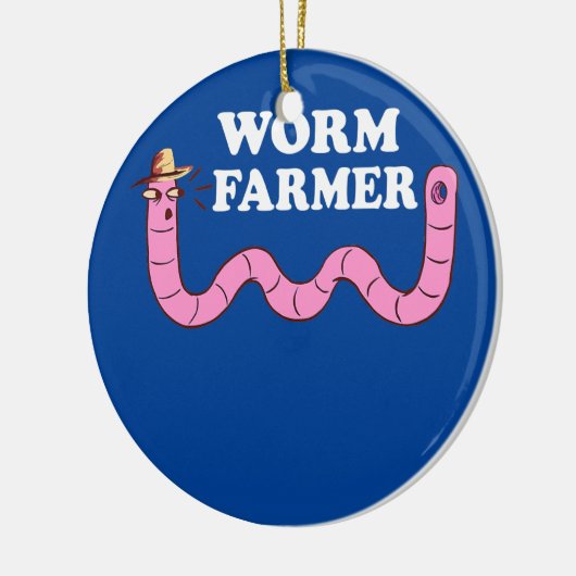 Funny Worm Bauer Gartenwurm Wurm Farm Red Wiggler Keramik Ornament (Links)