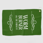 Funny Worm Burner auf der Fairway Golfhandtuch (Horizontal)