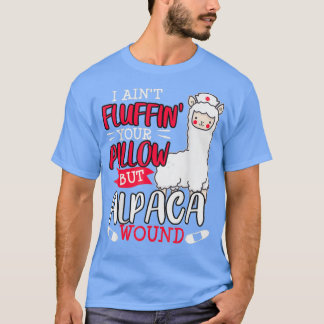 Funny Wound Care Nurse Alpaca Llama Pun Sprichwort T-Shirt