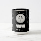Funny "Wow Moon Face Coffee Tasse (Mittel)