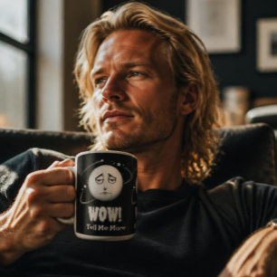 Funny "Wow Moon Face Coffee Tasse