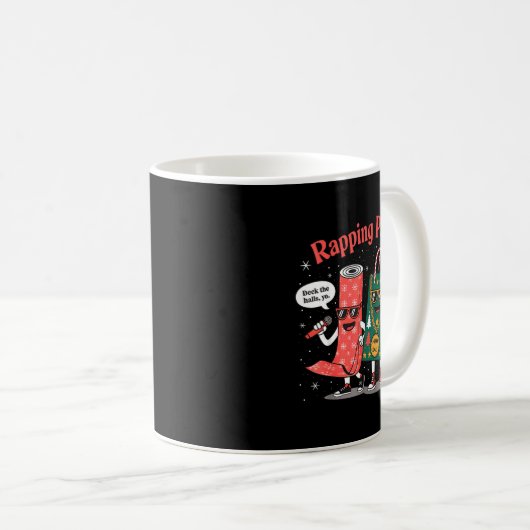 Funny Wrapng Rapng Paper Wrap Music Rap Pj Kaffeetasse (VorderseiteRechts)