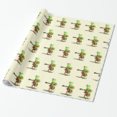 Funny Wrapping Paper mit Frosch Playing Guitar Geschenkpapier (Ungerollt)