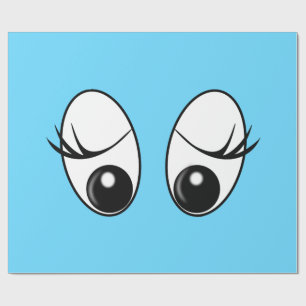 Funny Wrapping Paper Neugierige Augen - Custom Col Geschenkpapier