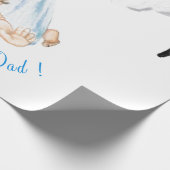 Funny Wrapping Paper Storch mit Baby - Custom Text Geschenkpapier (Ecke)