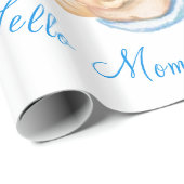 Funny Wrapping Paper Storch mit Baby für Ihren Tex Geschenkpapier (Rolleneckpunkt)