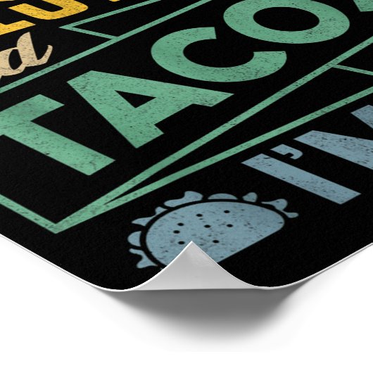 Funny Wrestling And Tacos Shirt Wrestle Retro Men Poster (Ecke)