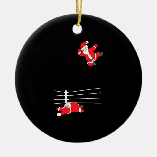 Funny Wrestling Christmas Weihnachten Weihnachten Keramik Ornament (Vorne)