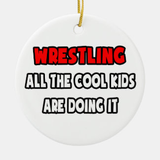 Funny Wrestling Coach Shirts und Geschenke Keramik Ornament
