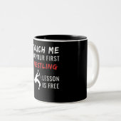 Funny Wrestling Coach Sport Wrestling Lover Gesche Zweifarbige Tasse (VorderseiteRechts)