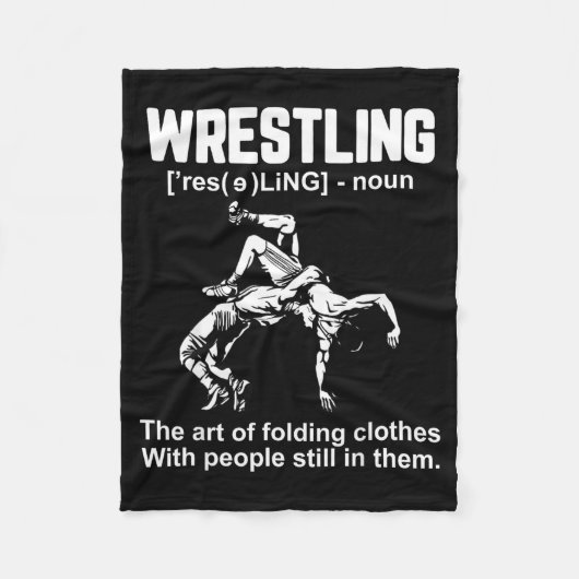 Funny Wrestling Definition The Art Of Folding Clot Fleecedecke (Vorderseite)