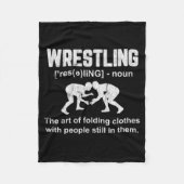 Funny Wrestling Definition Wrestler Boys Mens Teen Fleecedecke (Vorderseite)
