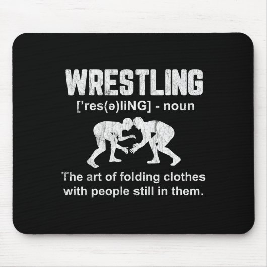 Funny Wrestling Definition Wrestler Boys Mens Teen Mousepad (Vorne)