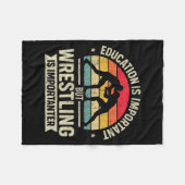 Funny Wrestling Education Joke For Wrestler Men Ki Fleecedecke (Vorderseite (Horizontal))