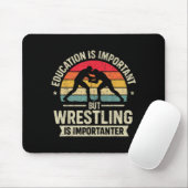 Funny Wrestling Education Joke For Wrestler Men Ki Mousepad (Mit Mouse)