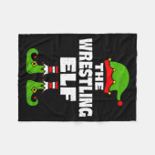 Funny Wrestling Elf Christmas Wrestler Mens Womens Fleecedecke (Vorderseite (Horizontal))