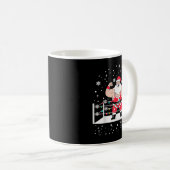 Funny Wrestling Santa Xmas Lights Wrestling Christ Kaffeetasse (VorderseiteRechts)