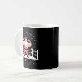Funny Wrestling Santa Xmas Lights Wrestling Christ Kaffeetasse (Vorderseite Links)