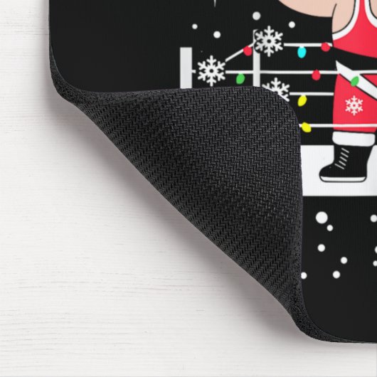 Funny Wrestling Santa Xmas Lights Wrestling Christ Mousepad (Ecke)