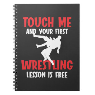 Funny Wrestling Trainer Lesson Wrestler Spaß Notizblock