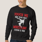 Funny Wrestling Trainer Lesson Wrestler Spaß Sweatshirt (Vorderseite)