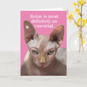 Funny Wrinkled Cat- Botox Is Essential Karte (Gelbe Blume)