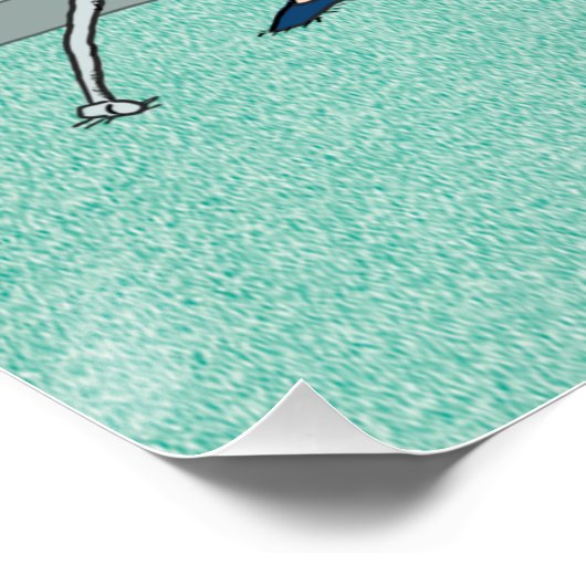 Funny Wrinkly Shar-Pei Hund Verdächtig Eisen Poster (Ecke)