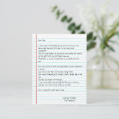 Funny Write Letter To Dad for Father's Day Card (Stehend Vorderseite)