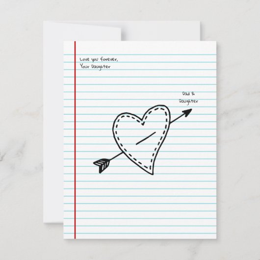 Funny Write Letter To Dad for Father's Day Card (Rückseite)