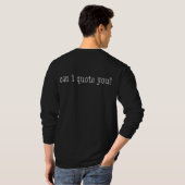 Funny Write Studies kann ich zitieren Sie Journali T-Shirt (Schwarz voll)