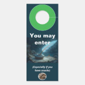 Funny writer at work Door Hanger Türanhänger (Rückseite)