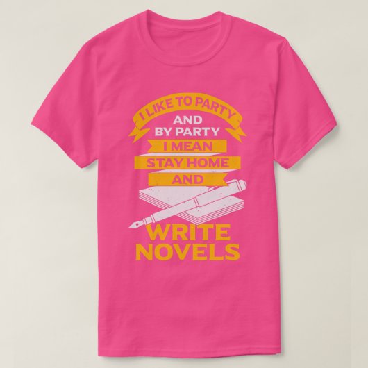 Funny Writer Book Au Novelist Geschenk T-Shirt (Design vorne)