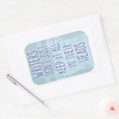 Funny Writer Head Slogan Rechteckiger Aufkleber (Umschlag)