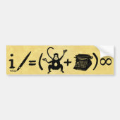Funny Writer Monkey Schreibmaschine Equation Autoaufkleber (Vorne)