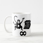 Funny Writer Monkey Schreibmaschine Infinity Kaffeetasse (Links)
