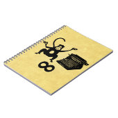 Funny Writer Monkey Schreibmaschine Infinity Notizblock (Linke Seite)