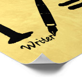 Funny Writer Monkey Schreibwriter Equation Poster (Ecke)