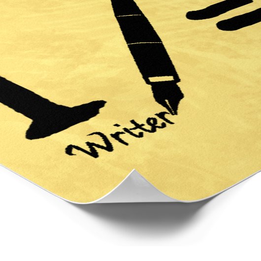 Funny Writer Monkey Schreibwriter Equation Poster (Ecke)