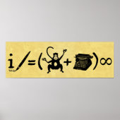 Funny Writer Monkey Schreibwriter Equation Poster (Vorne)