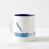 Funny Writer Zweifarbige Tasse (Vorderseite Links)