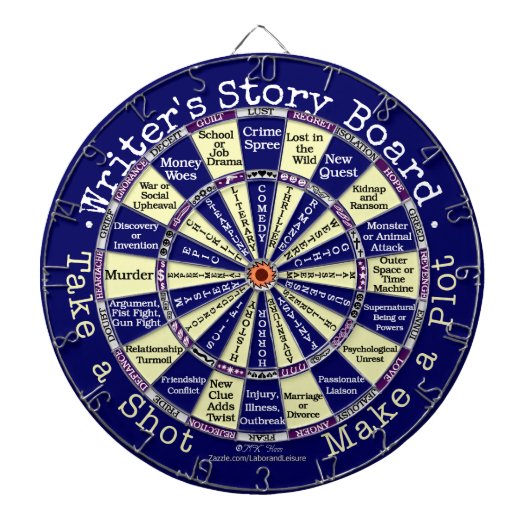 Funny Writers Authors Story Board Novelty Dartscheibe (vorne)